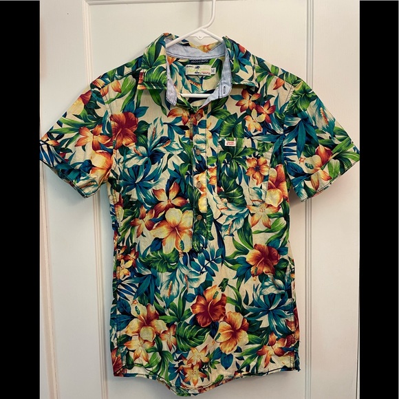 Alcott & Co Hawaiian shirt. Linen blend. Size medium - Picture 1 of 4